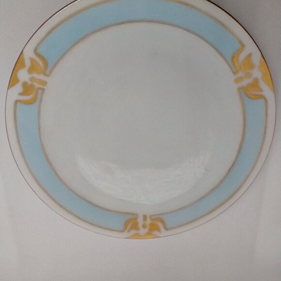 VTG Thomas Bavaria J.O'B. Decorative Small Plate -Blue w/Gold Trim - Lusterware - Picture 1 of 13